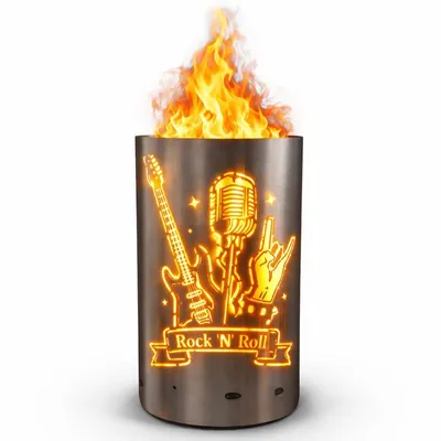 Produktbild von Feuertonne / Feuerkorb mit Motiv Rock n Roll