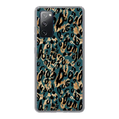 Produktbild von MuchoWow® Handyhülle Schutzhülle Hülle für Samsung Galaxy S20 FE Pantherdruck - Schwarz - Braun - Türkis Silikon Softcase Handy Hülle - Abdeckung