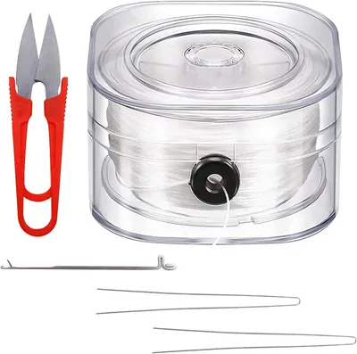 Imagen del producto de Banda elástica de goma, 0,6 mm de diámetro, 120 metros de longitud, para la fabricación de pulseras y joyería