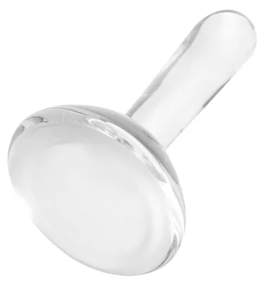 Glas-Mahlstößel flach, 8,5 x 5 cm, transparent, für Pigmente und Farben