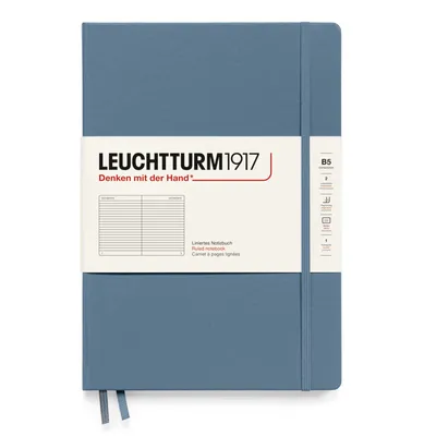 Produktbild von Leuchtturm1917 Notizbuch B5 Hardcover stone blue liniert