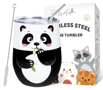Image de Gobelet isotherme en acier inoxydable de 12oz - Gobelet à café isotherme - Gobelet avec paille - Double paroi - Sans BPA - Pour la maison/en voyage