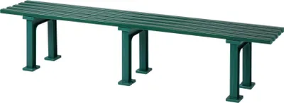 Produktbild von Gartenbank Kuba | 4-Sitzer | Grün | HxBxT 42x200x37cm | Witterungs- & UV-beständiger Kunststoff | Parkbank Sitzbank Außenbereich Garten Balkon Terrasse