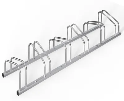 Image de Support pour 6 vélos, intérieur/extérieur, 190 x 32 x 27 cm