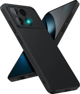 Produktbild von Conie TPU Schutzhülle für Xiaomi POCO F6 Pro Tasche Case Cover Bumper Silikon Hülle in Schwarz matt