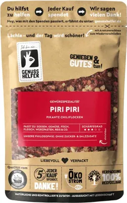 Produktbild von Piri-Piri, geschrotet, Chili Gewürz mit scharfer Note, Chiliflocken, 100g