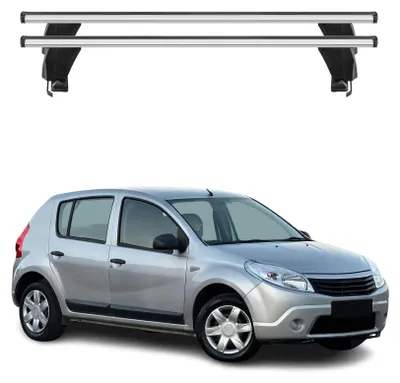 Produktbild von Menabo Dachträger Grundtäger für Dacia Sandero 2007-2012 50kg Alu Silber 2 tlg, KI-generiertes Bild