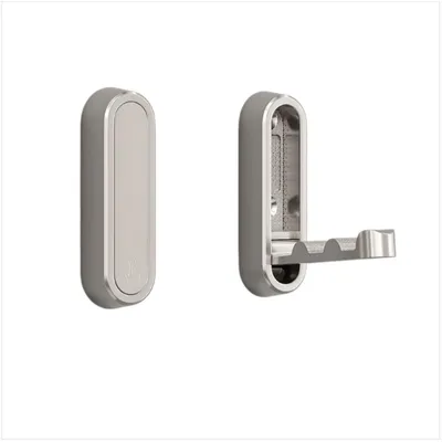 Produktbild von INF Verdeckter Klapphaken bohrfrei Zinklegierung 7.4cm x 2.4cm x 1.3cm Bad Silber