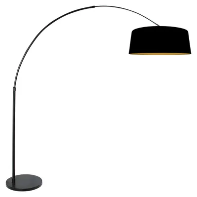 Image de Lampadaire - noir - Sparkled Light - métal textile - Ø 45cm - E27 - 4771ZW - Steinhauer