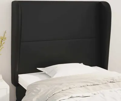 Produktbild von Kopfteil mit Ohren Schwarz 103x23x118/128 cm Kunstleder , Kopfteile Design 2024
