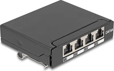 Zdjęcie produktu dla DeLOCK 90378, RJ-45, Cat6a, 22/26, Czarny, Metal, 90 mm