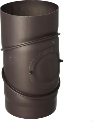 Image de Equerre noire réglable à 90 degrés avec ouverture de nettoyage DN 200, raccordement à la chaudière à combustible solide