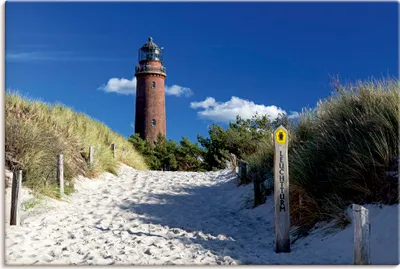 Produktbild von ARTland Leinwandbild Leuchtturm Prerow Größe: 30x20 cm