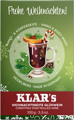 Obrázok produktu pre Klar Vianočné mydlo Zvarené víno 100g,  Cosmos (bez palmového oleja)