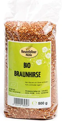 Produktbild von Braunhirse ganz 500g - 8er Vorteilspack von Rosenfellner Mühle
