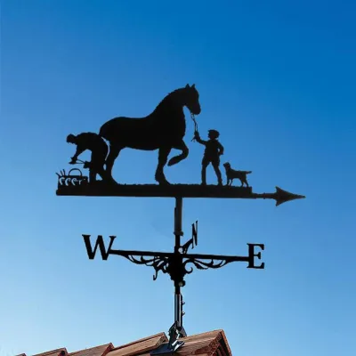 Produktbild von Edelstahl-Windfahne zur Dekoration für den Garten