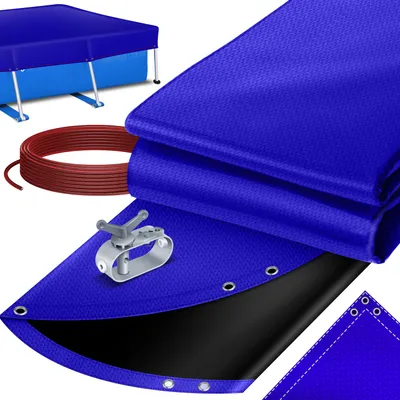 Produktbild von KESSER® Solar Poolabdeckung Pool Abdeckplane mit Stahlseil & Seilspanner mit Ösen