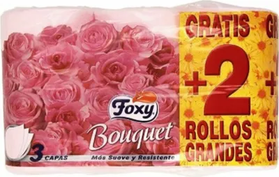 Produktbild von Foxy Bouquet Color Toilettenpapier 3 Schichten 4 + 2 Rollen