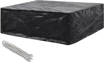 Obrázok produktu pre Vodotesná vonkajšia pohovka – chráni pred vodou a UV žiarením – 250 x 210 x 90 cm – čierna
