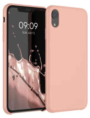 Produktbild von kwmobile Handyhülle für Apple iPhone XR Hülle - Case Silikon - Kabelloses Laden - Schutzhülle Cover in Grapefruit Pink