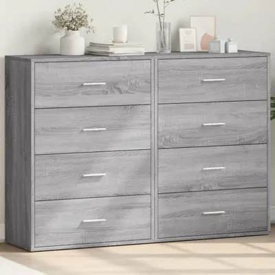 Imagen del producto de vidaXL, Mueble aparador, 2 unidades, color gris Sonoma, 60x31x84 cm, material: tablero de partículas