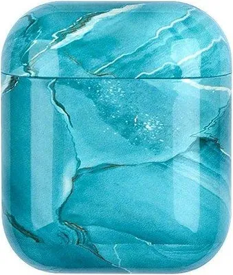 Image de Étui de protection pour AirPods - Marbre turquoise