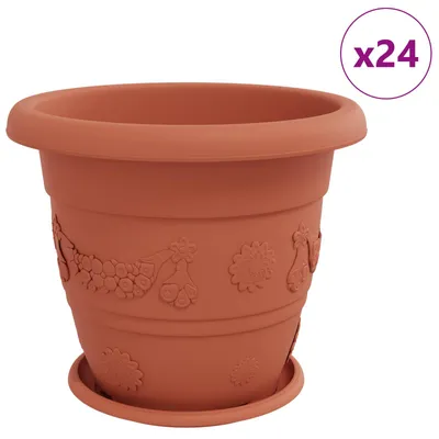 Produktbild von Blumentöpfe 24 pcs Ziegelrot Ø 39 x 32 cm Kunststoff