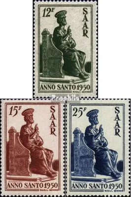 Produktbild von Briefmarken Saarland 1950 Mi 293-295 (kompl.Ausg.) postfrisch Heiliges Jahr 1950