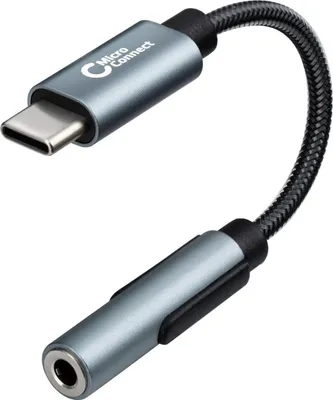 Produktbild von Microconnect MC-AUDIO-USBC, 0,13 m, USB Typ-C, Stecker, Buchse, Gerade, Gerade
