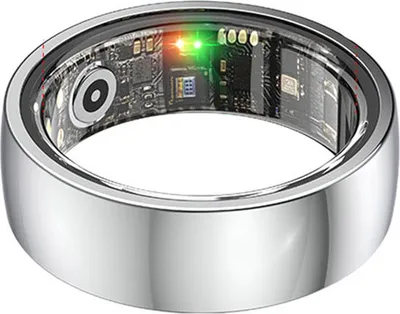 Close-up view of the internal components of a smart ring.