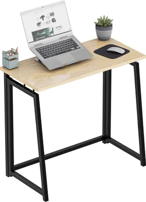 Produktbild von MARK ADLER Leader 1.5 | Industrial Klapptisch Faltbar Tisch Schreibtisch Platzsparendem | 80 x 40 cm | Stahlkonstruktion | Homeoffice | Holz Schwarz