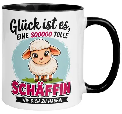 Produktbild von Tasse Chefin – „Glück ist es eine Schäffin wie dich zu haben“ – Geschenk Beste Chefin