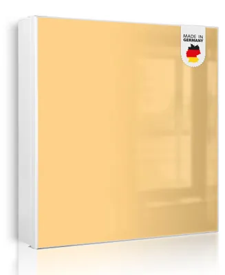 Produktbild von banjado Schlüsselkasten aus Metall, 30x30cm groß mit 32 Haken, als Magnettafel nutzbar, Korpus schwarz, Anschlag rechts, Mandarine [SKGW1 0031]