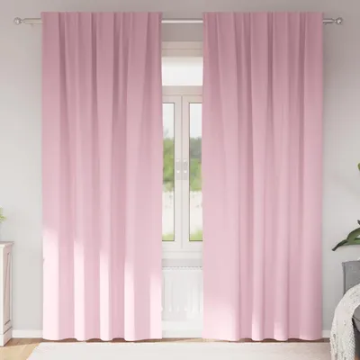 Produktbild von Verdunkelungs-Vorhänge mit Ringen 2 pcs Babyrosa 245 x 140 cm