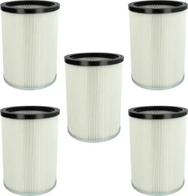 Produktbild von vhbw 5 Faltenfilter kompatibel mit Kärcher NT 70/1 *JP, NT 70/2, NT 70/2 *GB, NT 70/2 *AUS, NT 70/2 *BR, NT 70/2 *EU Staubsauger - Patronenfilter Weiß