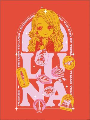 Harry Potter - bedruckt "Witty Witchcraft" PM9198 (40 cm x 30 cm) (Orange/Gelb/Pink)
