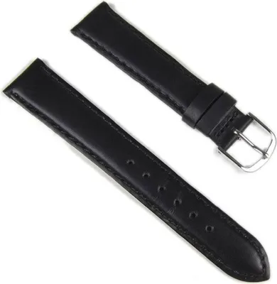 Produktbild von Büffelkalb Ersatzband Uhrenarmband Leder schwarz 18mm 17599S