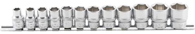 Immagine prodotto di BGS set di chiavi a bussola esagonali a trazione quadrata 10 mm (3/8") SW 8 - 19 mm 12 pezzi - 9104