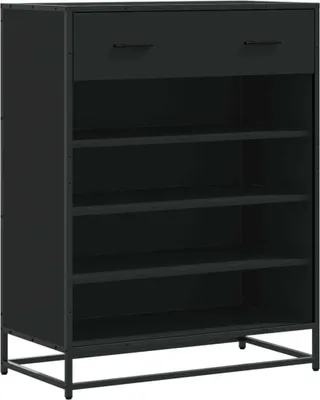 Immagine prodotto di Scarpiera Nera 75x38x97,5 cm in Truciolato e Metallo