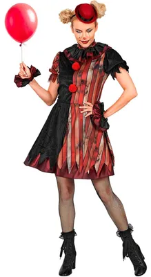 Produktbild von Horror Clownin "Wicked Clown" Kostüm für Damen | 5-tlg. Größe: S