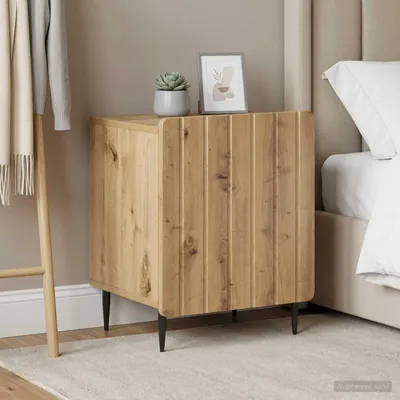 Image de vidaXL Table de chevet, lot de 2, chêne Artisan, 43 x 34,5 x 52 cm, bois aggloméré