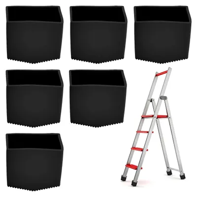 Produktbild von 6 Stück Gummileiterfüße, 40x20mm Ersatzfüße für Leitern