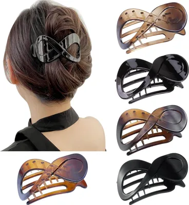 Produktbild von 5er Set Große Vintage Haarspangen Schwarz für Damen