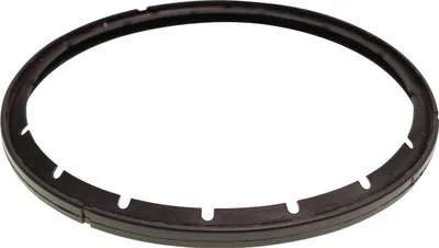 A black rubber ring with cutouts is shown against a white background.