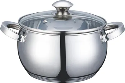 Obrázek produktu pro Hrnec Voltz V51210G24, 24 cm, 6,3 litru, Silné dno, Indukce, Nerezová ocel