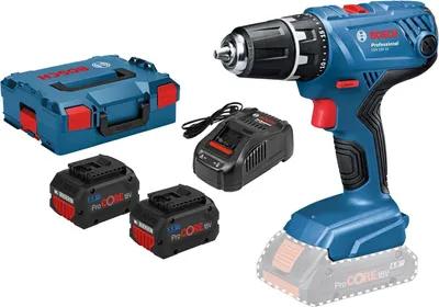 Produktbild von Bosch Akku-Bohrschrauber GSR 18V-21 / 2x 5,5 Ah ProCORE18V Akku + Ladegerät in L-Boxx