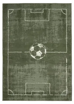 Image de Tapis pour enfants avec motif de terrain de football, ludique et sportif