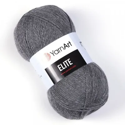 Obrázek produktu pro YarnArt Elite příze 100 g / 400 m - barva 29 středně šedá - pletací a háčkovací příze