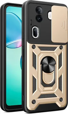 Produktbild von Hülle für Oppo Reno11 Pro Magnetische Ring Ständer Halter Dia Kameraschutz TPU Bumper Silikon Schutzhülle Gold