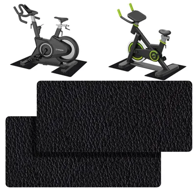 Zdjęcie produktu dla 2 sztuki maty ochronnej pod sprzęt fitness, wymiar 28 x 70 cm, grubość 6 mm, antypoślizgowa mata sportowa